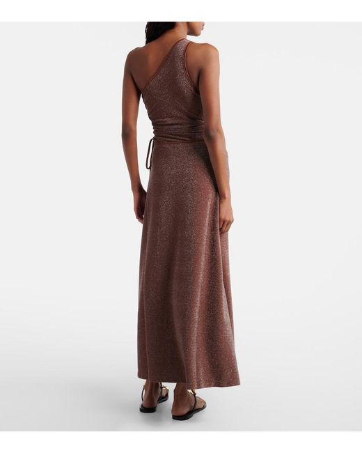 Johanna Ortiz Brown Ring-Detail Midi Skirt