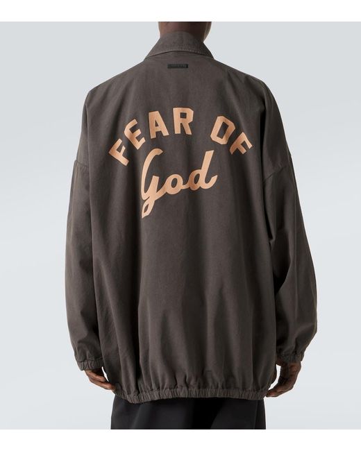 Fear Of God Gray Cotton Poplin Overshirt for men