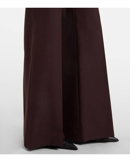 Alexander McQueen Purple Weite Hose Aus Wolle Und Mohair