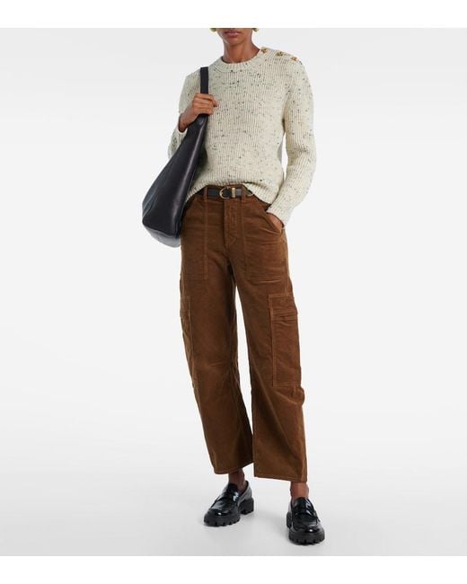 Citizens of Humanity Brown Marcelle Cotton Corduroy Cargo Pants