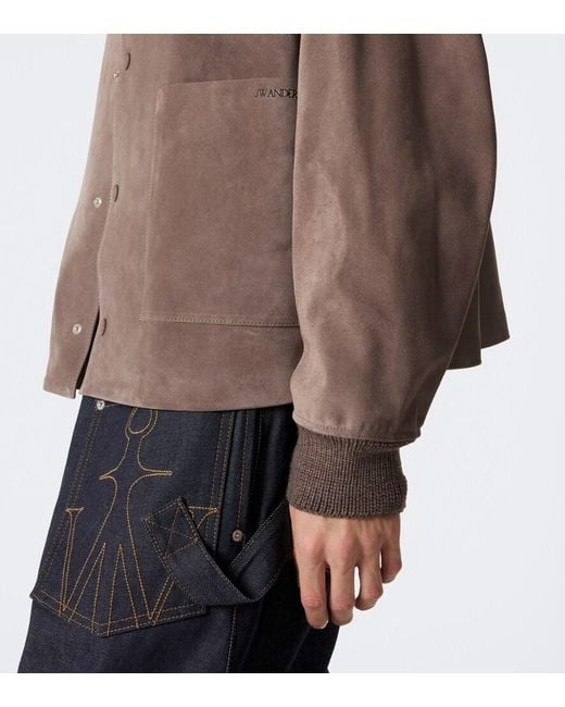 J.W. Anderson Brown Suede Jacket for men