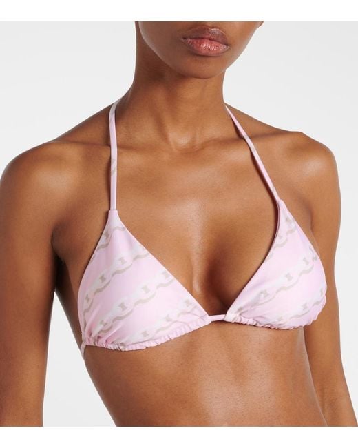 Treasure Bikini Top Versace de color Pink