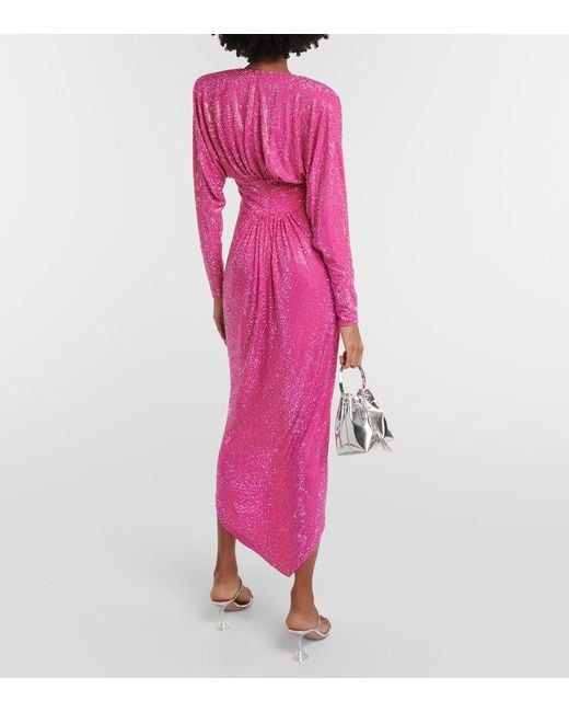 Alexandre Vauthier Pink Embellished Maxi Dress