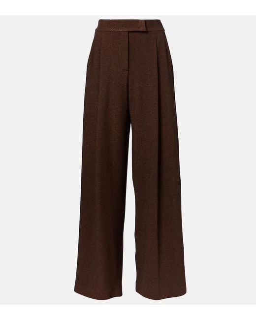 Max Mara Brown Weite Hose Aereo Aus Einem Baumwollgemisch