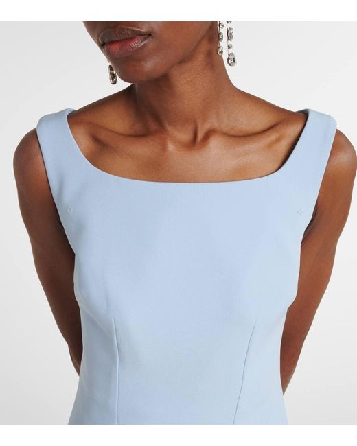 Safiyaa Blue Robe Mit Kristallen Und Zierperlen