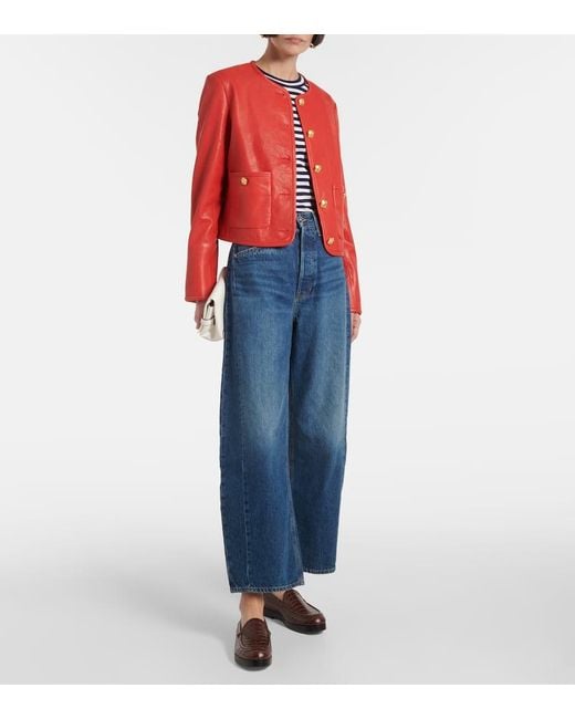 Jeans Barrel Ryder De Tiro Alto Veronica Beard de color Blue