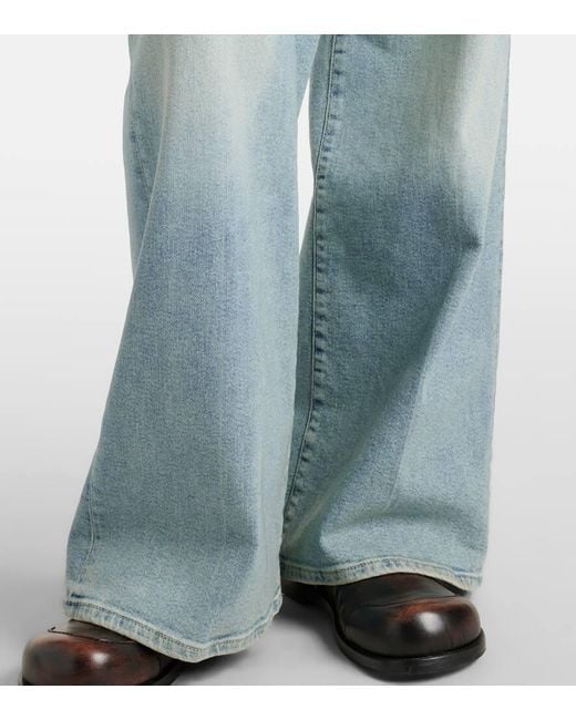7 For All Mankind Blue Jo Low-Rise Flared Jeans