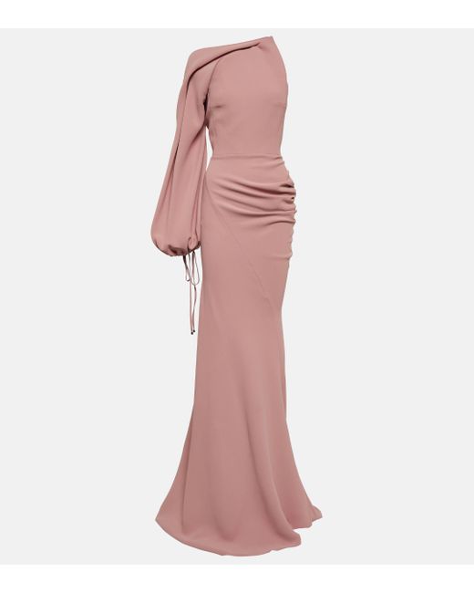 Maticevski Pink Venomous One-shoulder Gown