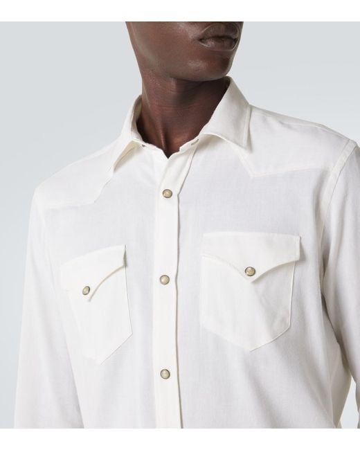 Canali Natural Cotton And Cashmere Shirt for men