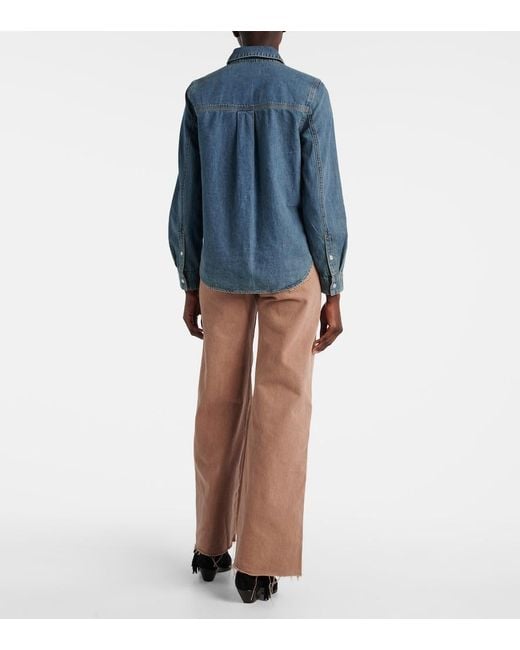 Veronica Beard Blue Noah Denim Shirt