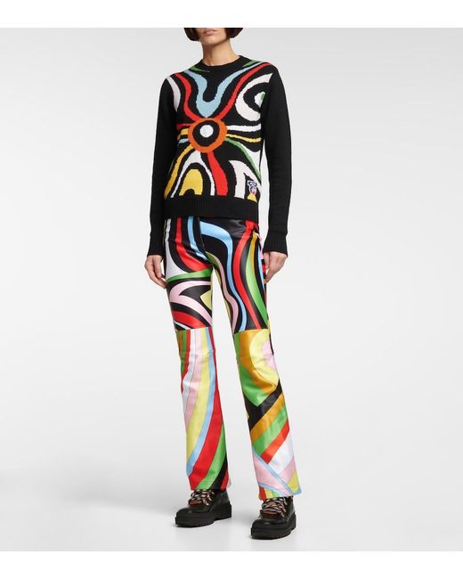 Emilio Pucci Multicolor X Fusalp Intarsia Wool Cardigan