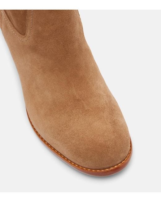 Farm Rio Brown Ankle Boots Aus Veloursleder