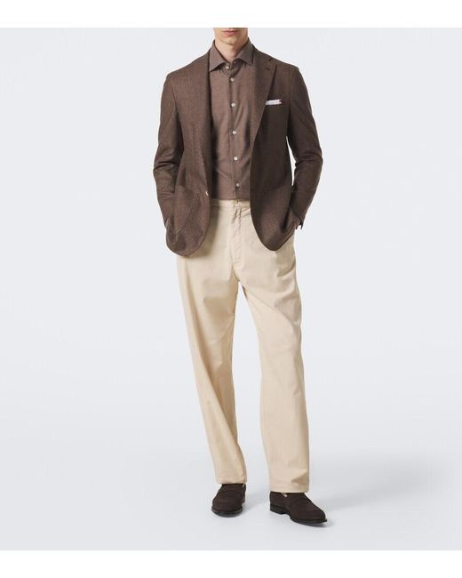 Camicia di Kiton in Brown da Uomo