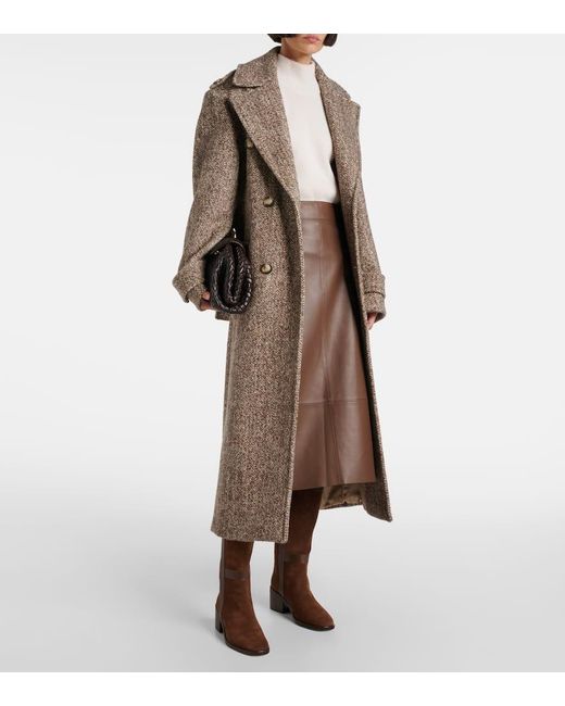 Robert Clergerie Brown Lyube 65 Shearling-Lined Suede Knee-High Boots