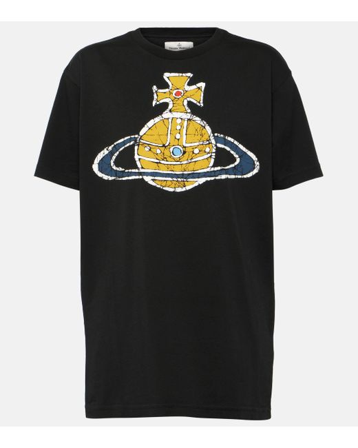 T-shirt Orb imprime en coton Vivienne Westwood en coloris Black