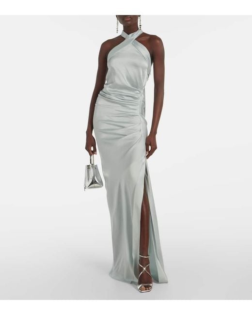 Jonathan Simkhai White Maxikleid Aus Satin