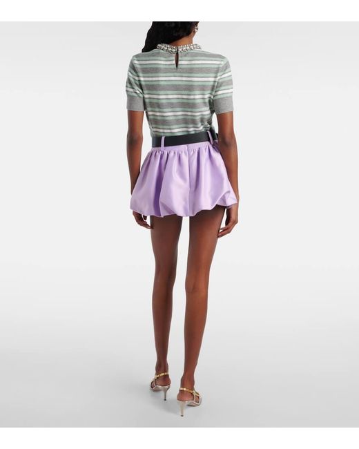 Self-Portrait Purple Skort Aus Taft