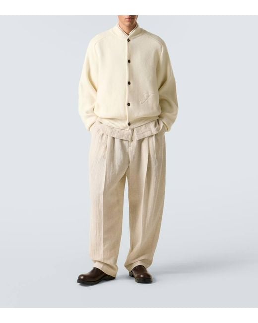 Jacquemus Cardigan Pallone Aus Wolle Und Kaschmir in Natural für Herren