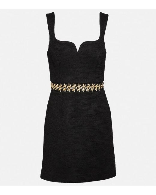 Rebecca Vallance Black Carine Chain-belt Detail Minidress