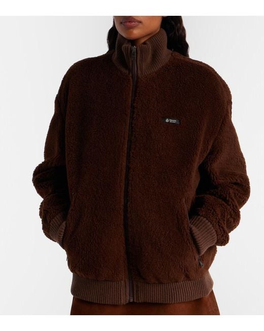 Prada Brown Wool-Blend Fleece Jacket