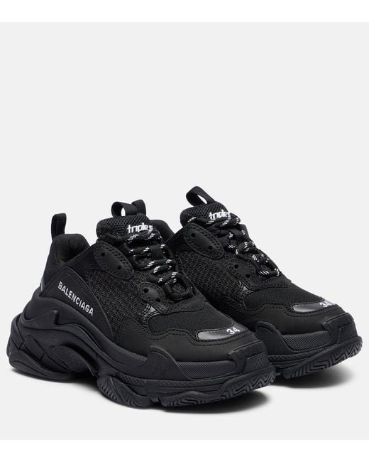 Zapatillas Triple S De Malla Balenciaga de color Black