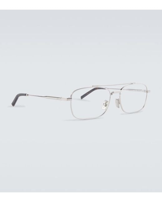 Dior Aviator-Brille Diorblacksuito N2U in Metallic für Herren