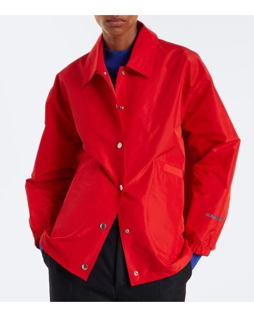 Jil Sander Red Technical Jacket