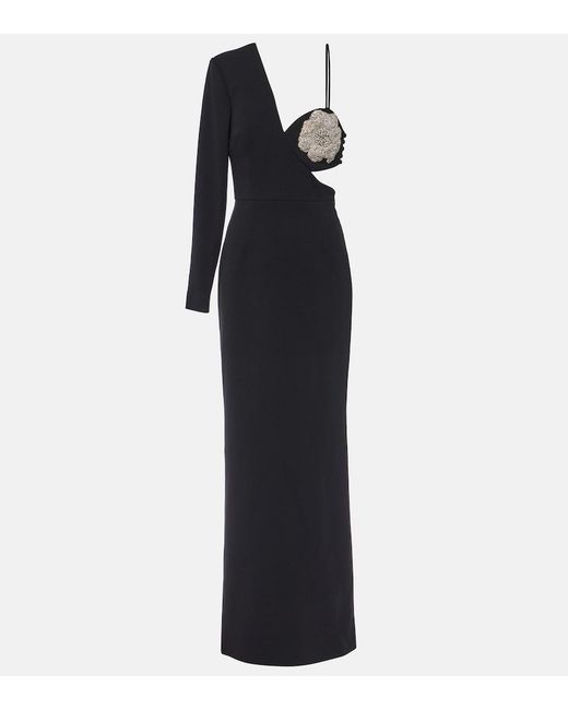Rebecca Vallance Blue Sachiel Floral-Applique Gown
