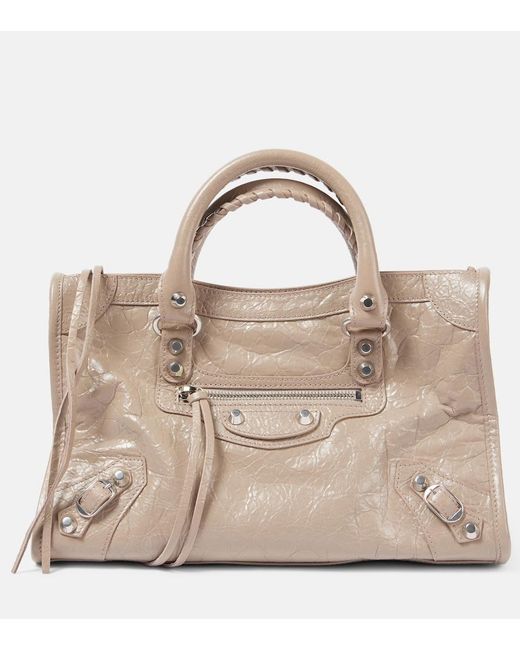 Balenciaga Natural Le City Small Leather Tote Bag
