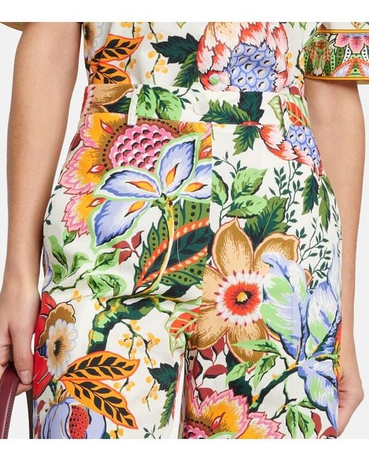 Etro Multicolor Floral Cropped Trousers