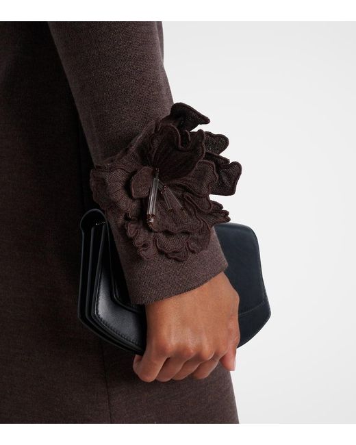 Abito Midi di Oscar de la Renta in Brown