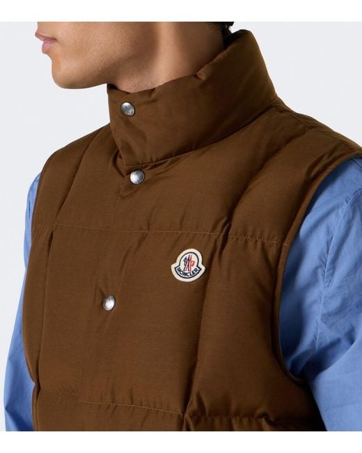 Chaleco De Plumas Moncler de hombre de color Brown