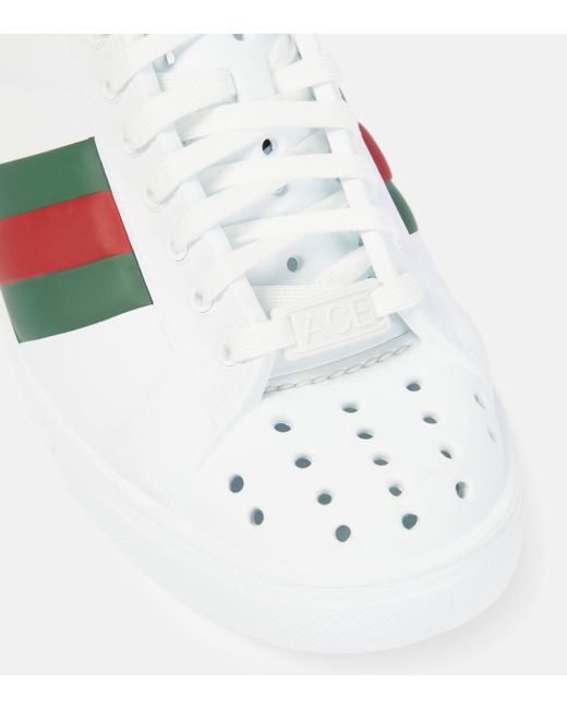 Mules Ace Web Stripe Gucci en coloris White