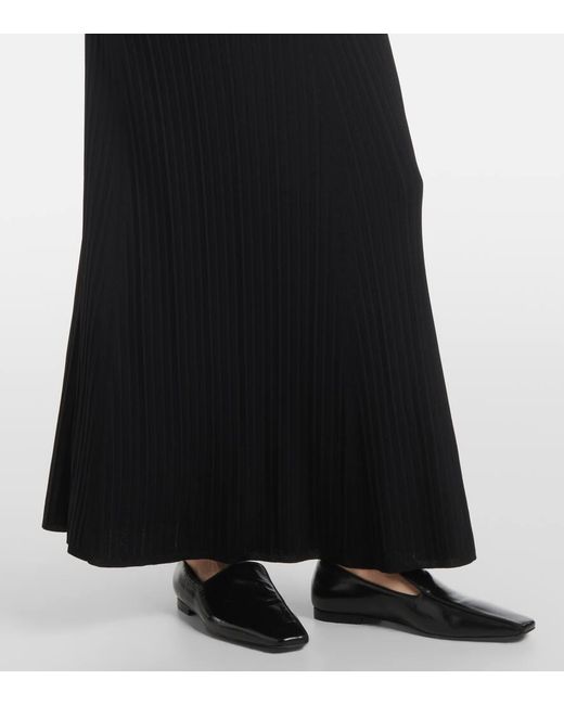 Joseph Black Ribbed-Knit Maxi Dress