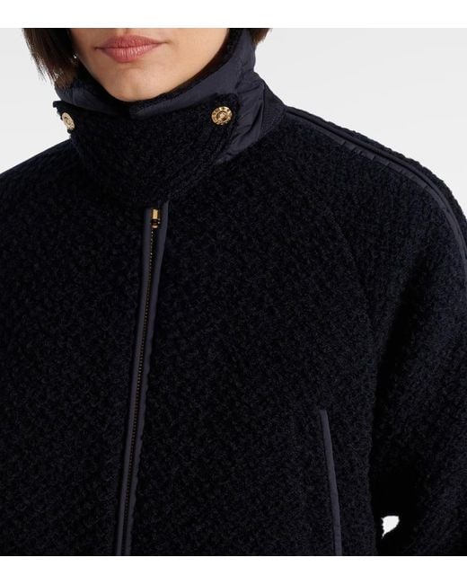 Moncler Blue Daunenjacke Aus Schurwolle