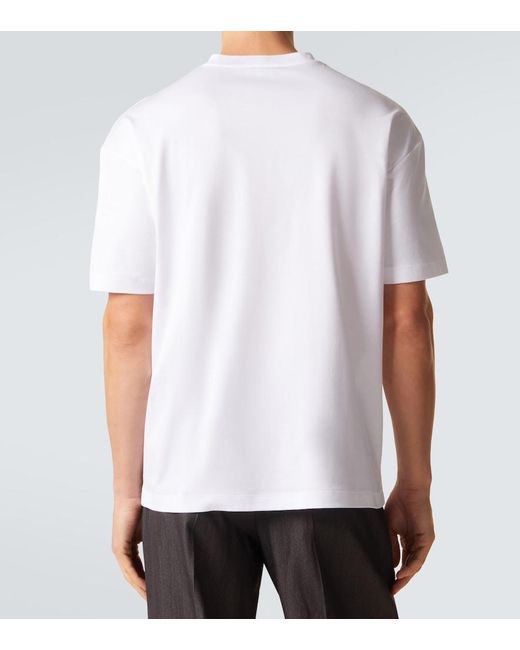 Giorgio Armani White Cotton Jersey T-Shirt for men