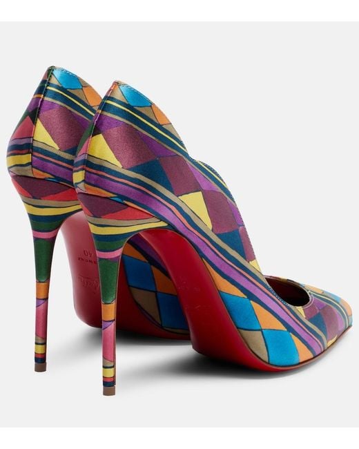 Christian Louboutin Blue Hot Chick Satin Pumps