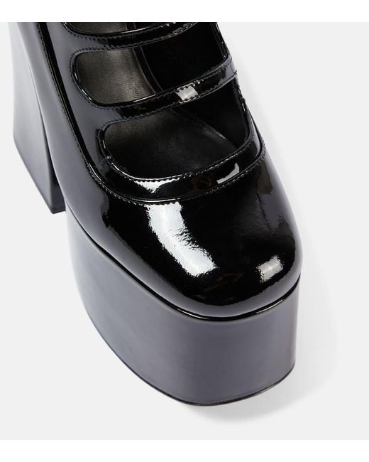 Marc Jacobs Black Kiki Patent Leather Platform Ankle Boots