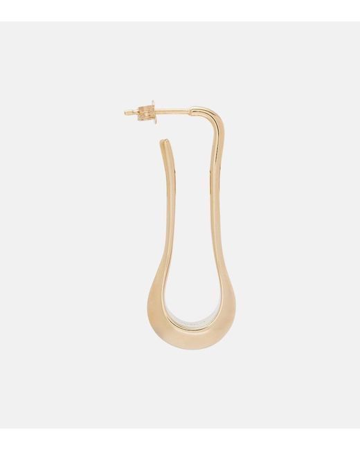 Lemaire White Drop Short Earrings