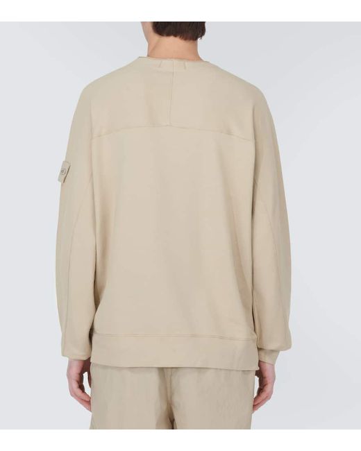 Stone Island Natural Ghost Compass Cotton Jersey Sweatshirt for men