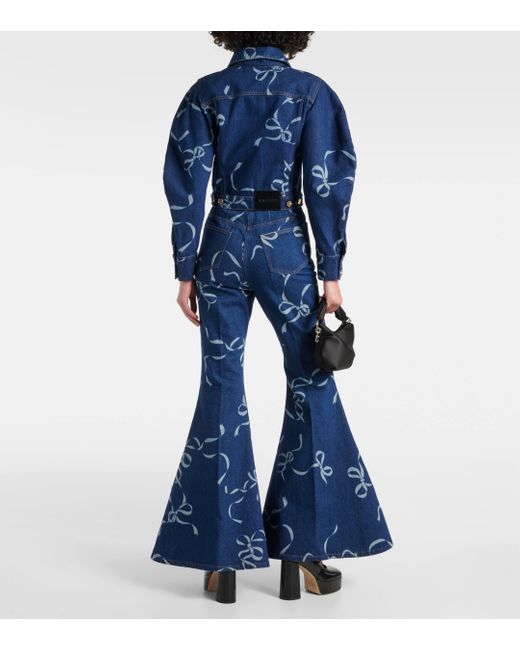 Veste en jean imprime Nina Ricci en coloris Blue