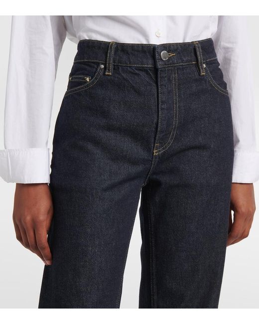 Totême Blue Low-Rise Straight Jeans