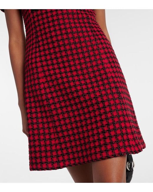 Versace Red And Tweed Mini Dress
