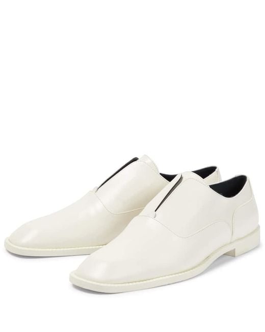 Victoria Beckham White Norah Leather Loafers