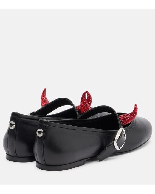 Coperni Black X Disney Leather Mary Jane Flats