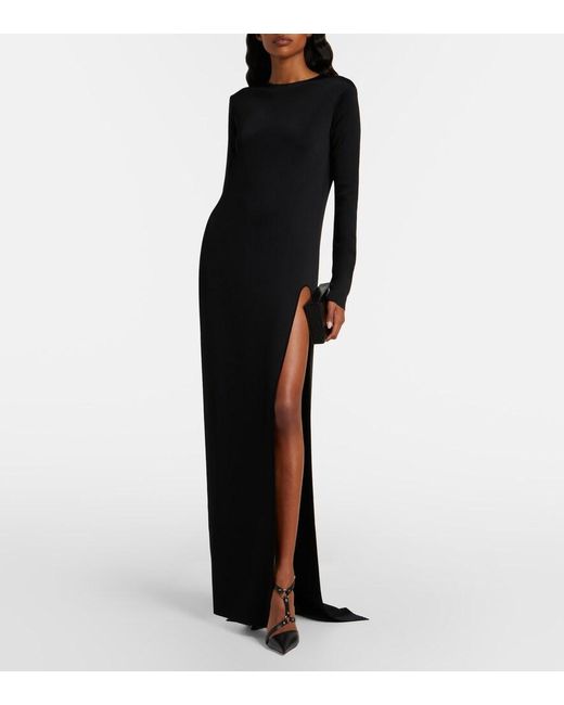 Tom Ford Black Harness Leather Slingback Pumps