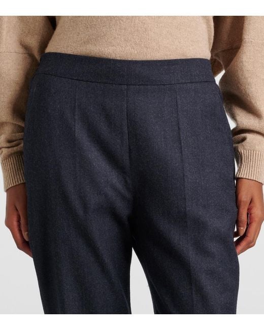 Stella McCartney Blue Wool Flannel Sweatpants
