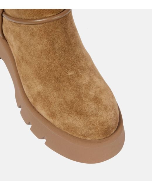 Gianvito Rossi Brown Shearling-lined Suede Ankle Boots