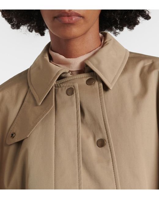 Chloé Natural Cropped Cape Aus Baumwollgabardine