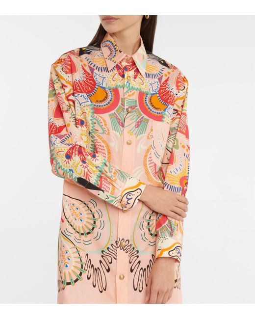 Etro Printed Cotton Shirt Dress | Lyst